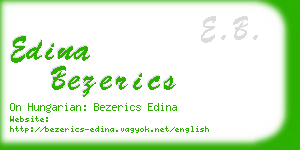 edina bezerics business card